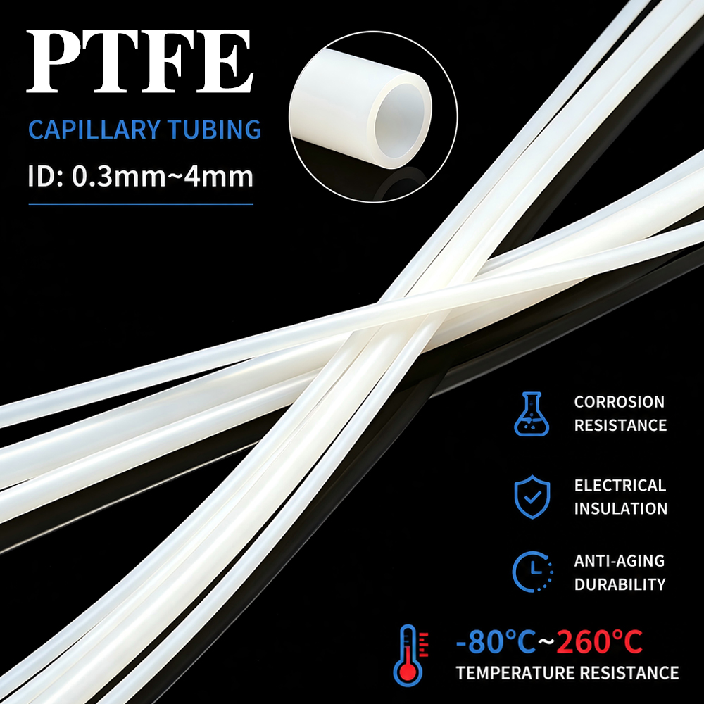Ptfe Tube - PTFE-Kapillarrohr ID 0,2/0,6/0,8/1/1,2/1,5/1,6/1,8/2/3/4/5mm F46 Isoliertes Rohr