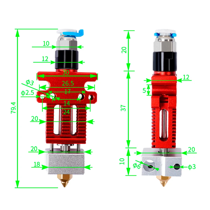 3D-Druckerteile CR6 SE J-Kopf  – Direct Drive Extruder Bewertung und Preis